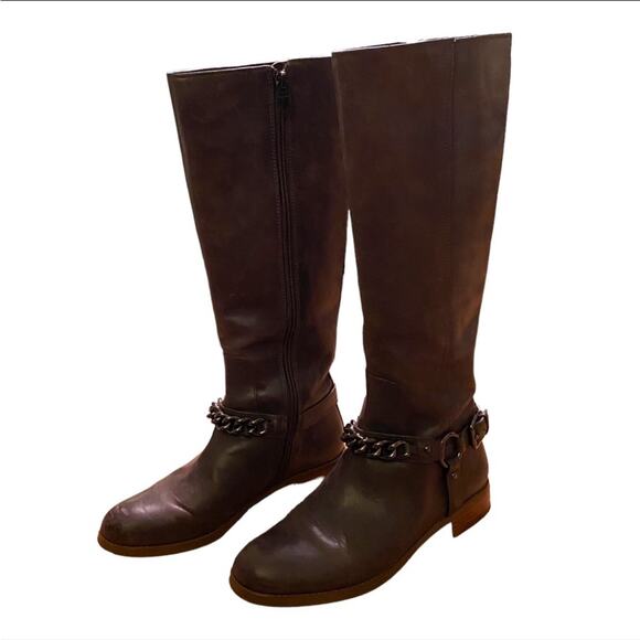 Coach Mable Brown Riding Style Boots Sz 6 - Picture 1 of 7